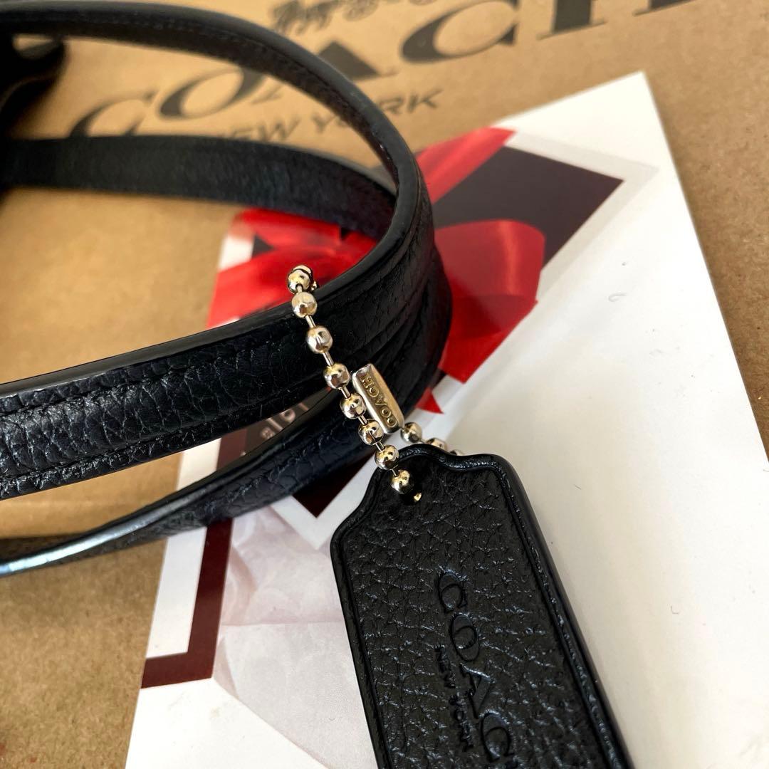 COACH‼️超美品(^^)BLACKレザーミディアム入学卒業OK‼️