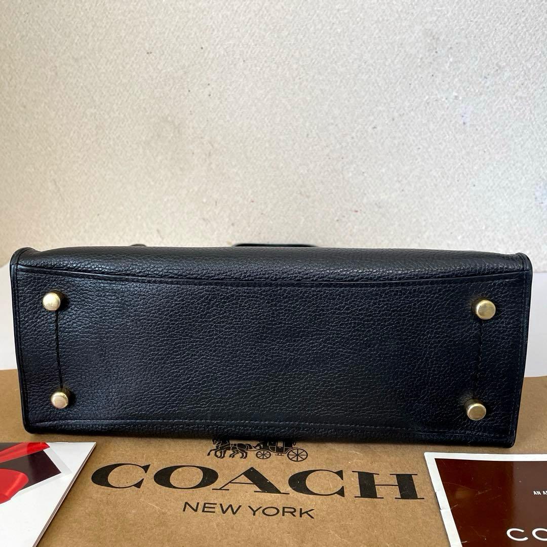 COACH‼️超美品(^^)BLACKレザーミディアム入学卒業OK‼️