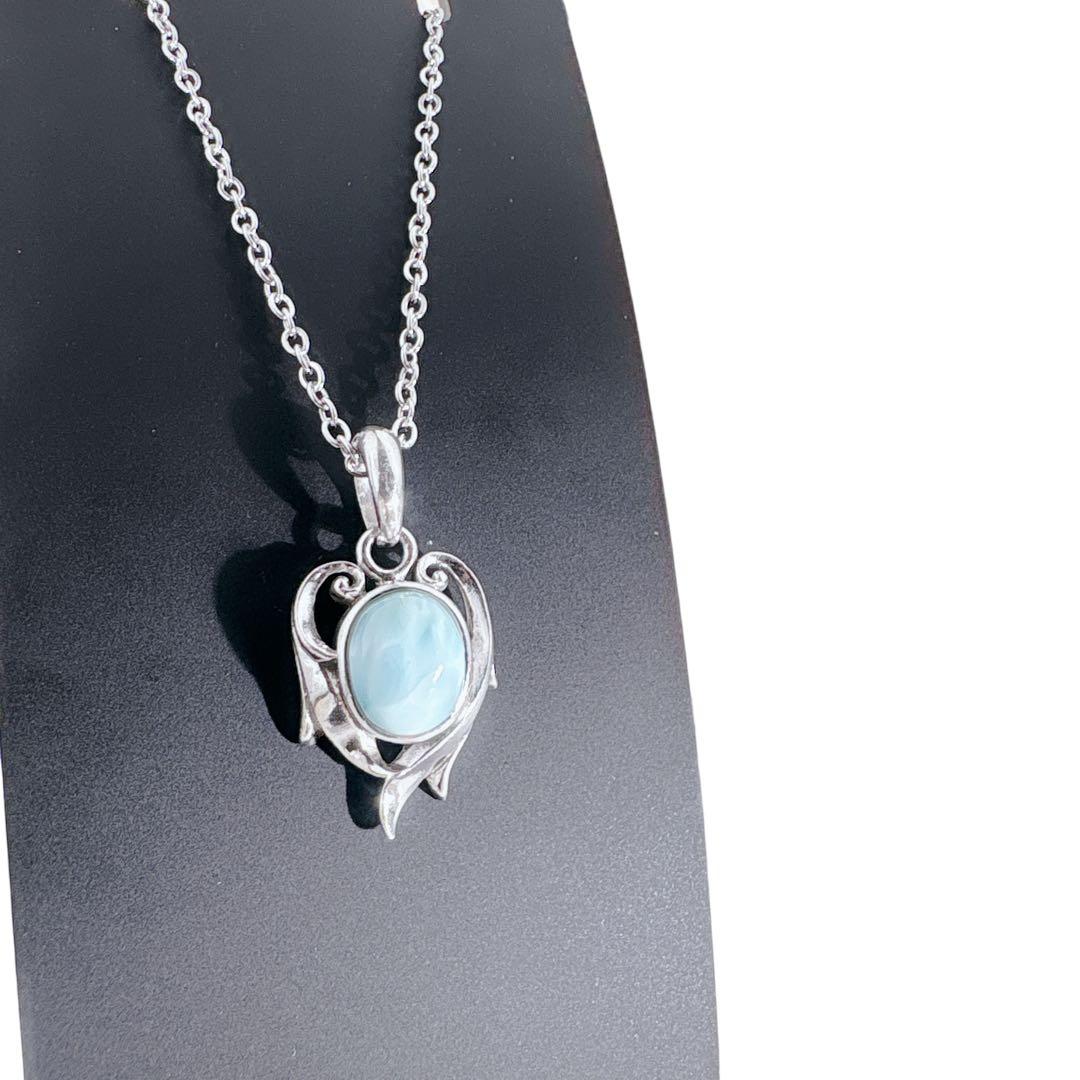 サード 翼 天然石 ラリマー ストーン シルバー925 ネックレス