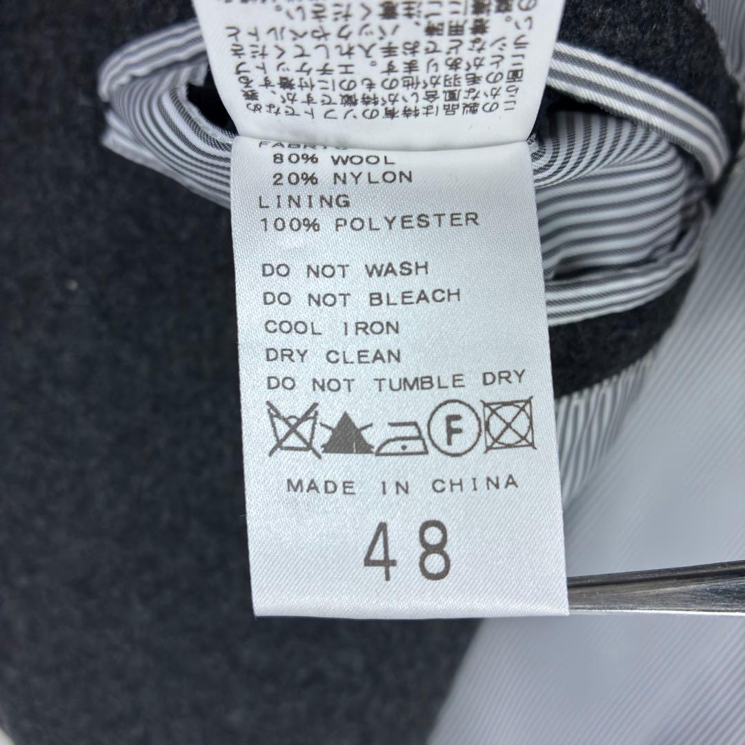 美品　エディフィス　ウールメルトン　チェスターコート　ロング丈　L　グレー