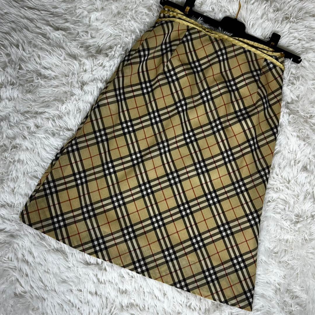 美品✨《バーバリーブルーレーベル》 ノバチェック巻きスカート 36 ペチコート