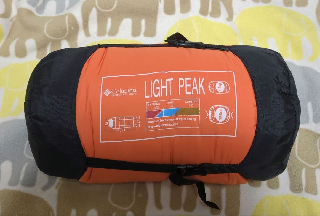 Columbia LIGHT PEAK 寝袋 1.2kg　ダックダウン