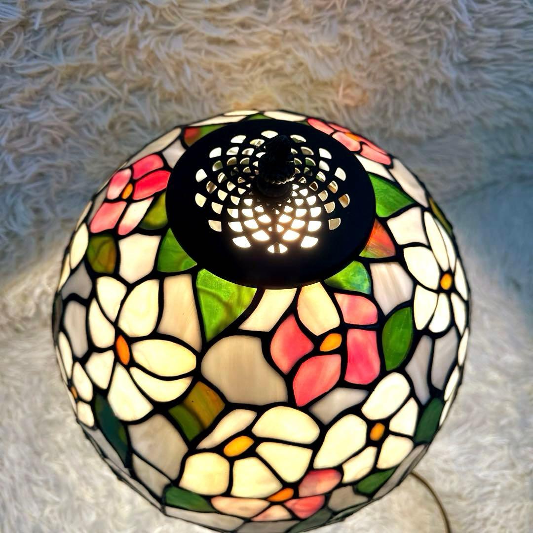 アンティーク　レトロ　ステンドグラス テーブルランプ 照①