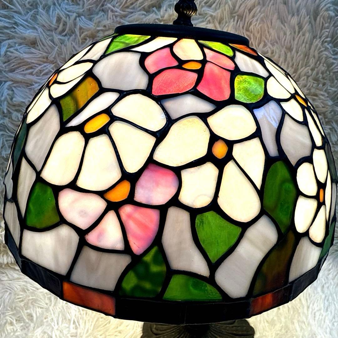アンティーク　レトロ　ステンドグラス テーブルランプ 照①