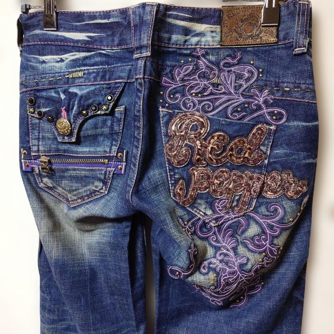 REDPEPPER　ブーツカット デニム　y2k 豹柄　新品同様！超希少　27