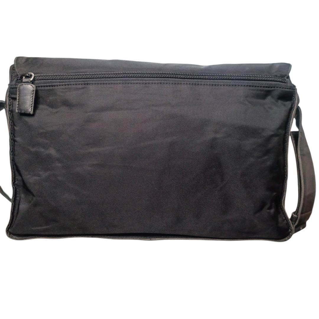 ✨PRADA 三角ロゴ テスートナイロン レザー切替 フラップ ショルダーバッグ