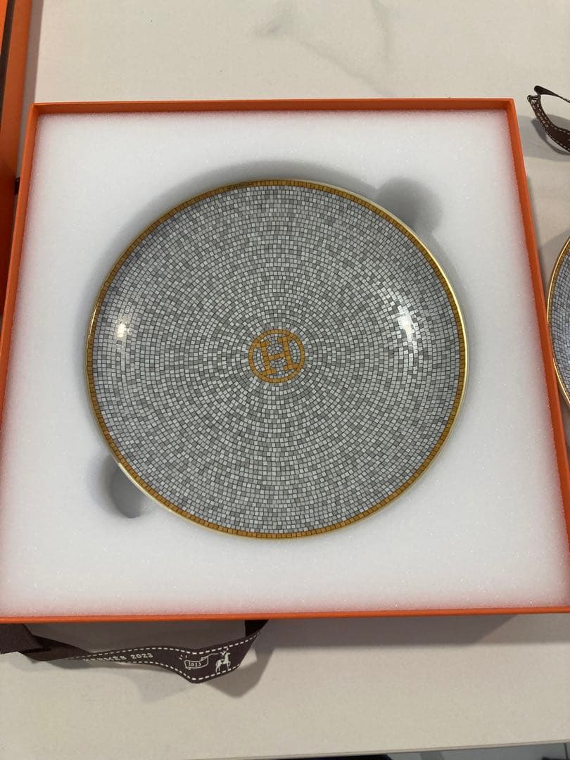 エルメス　HERMES ヴァンキャトル　ゴールド16cm パンプレート2枚セット