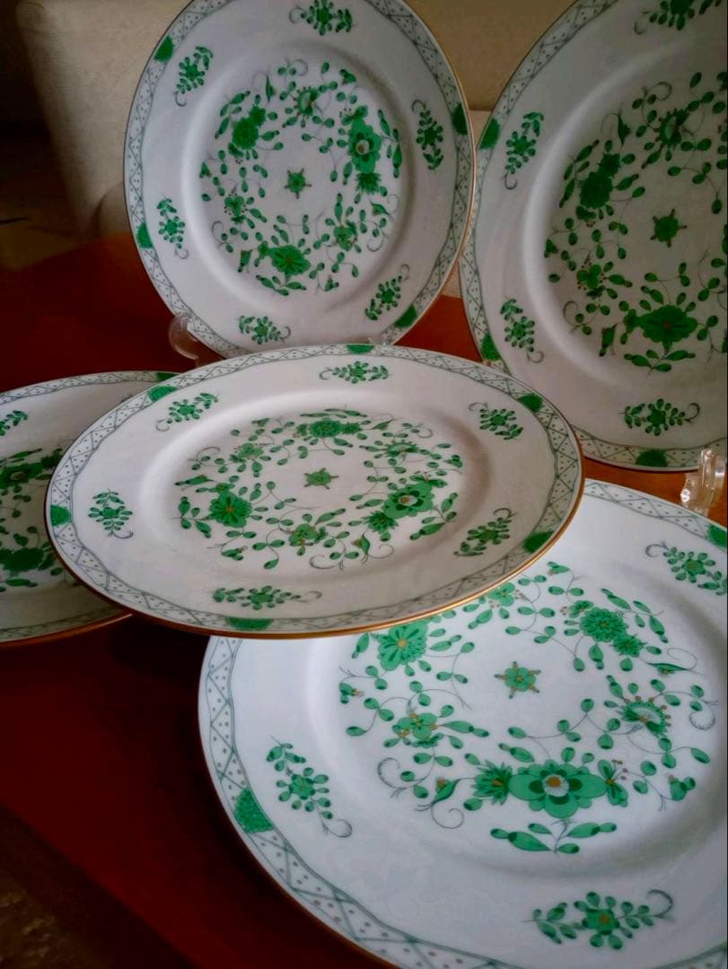 極美　レイノー　リモージュ インドの華　５枚　フランス