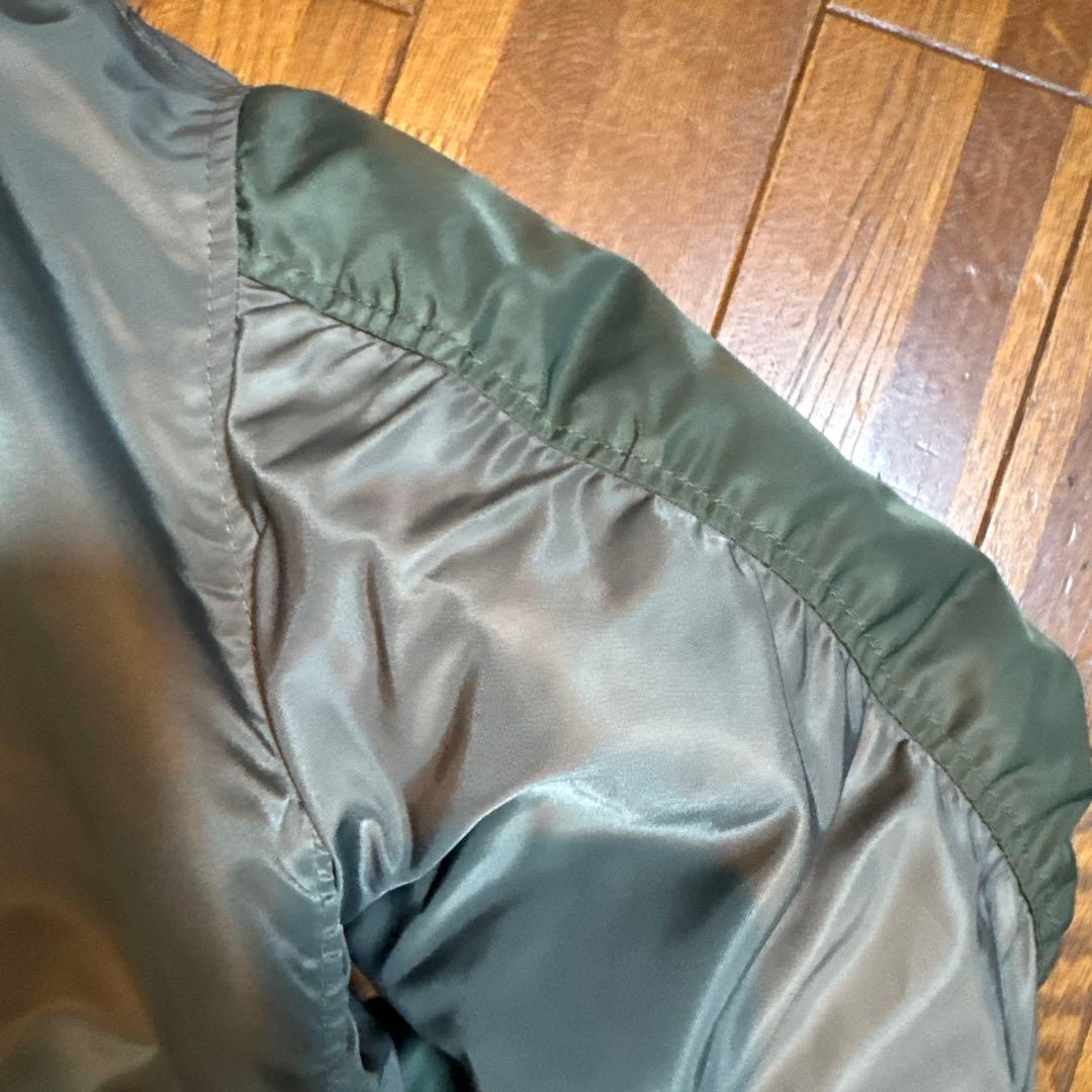 BEAMS MA-1 オリーブクレージーパターン　美品　貴重サイズＬ