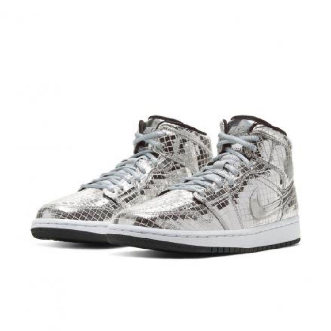 靴 NIKE air jordan1 mid disco ball 24.0cm