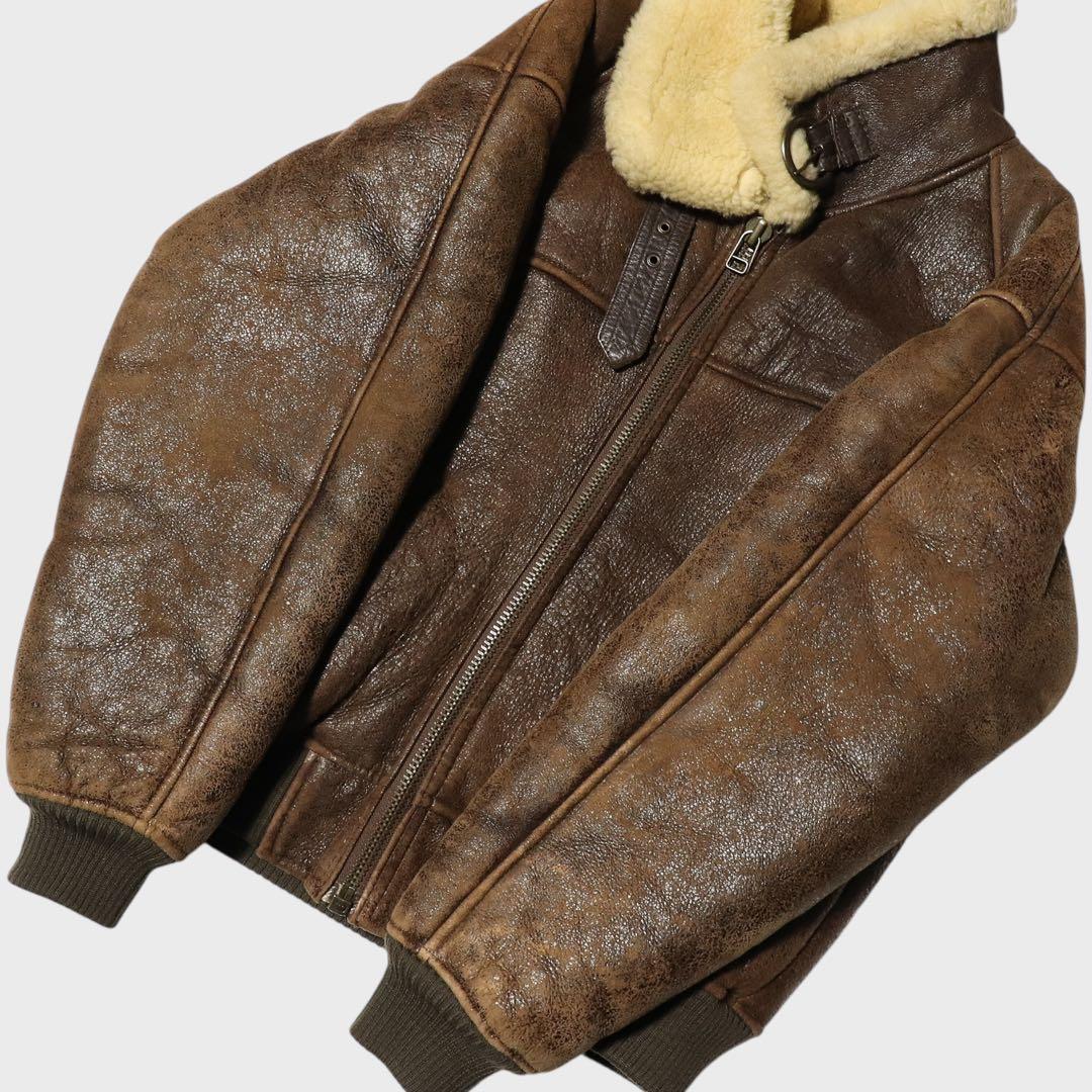 80s★B-6 ムートンジャケット★フライト★ボンバー★VINTAGE★USA産