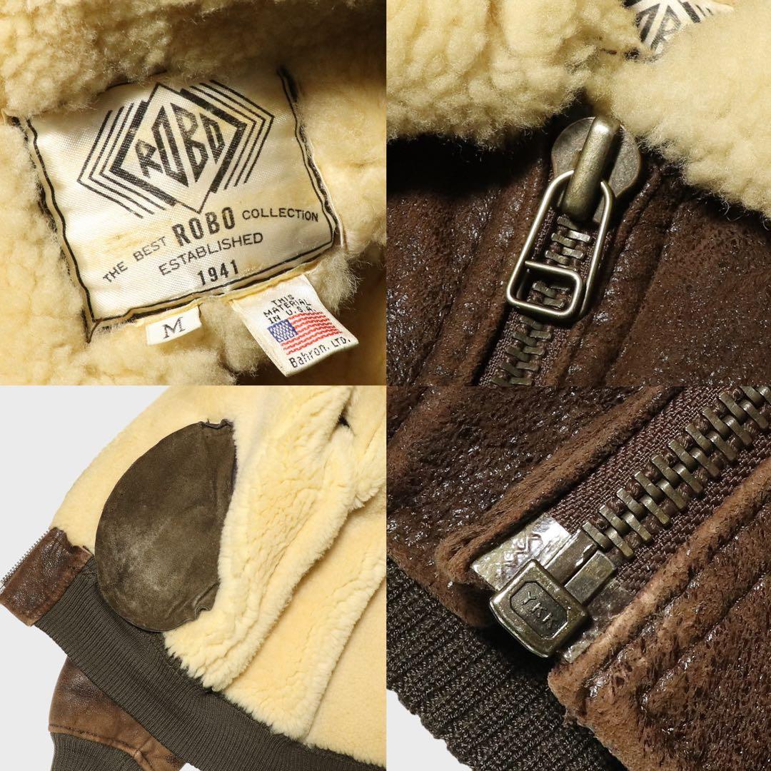 80s★B-6 ムートンジャケット★フライト★ボンバー★VINTAGE★USA産