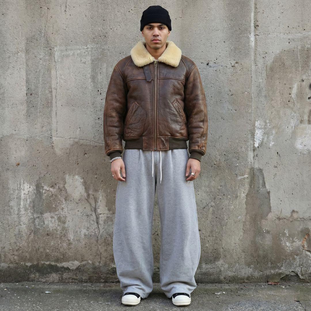 80s★B-6 ムートンジャケット★フライト★ボンバー★VINTAGE★USA産