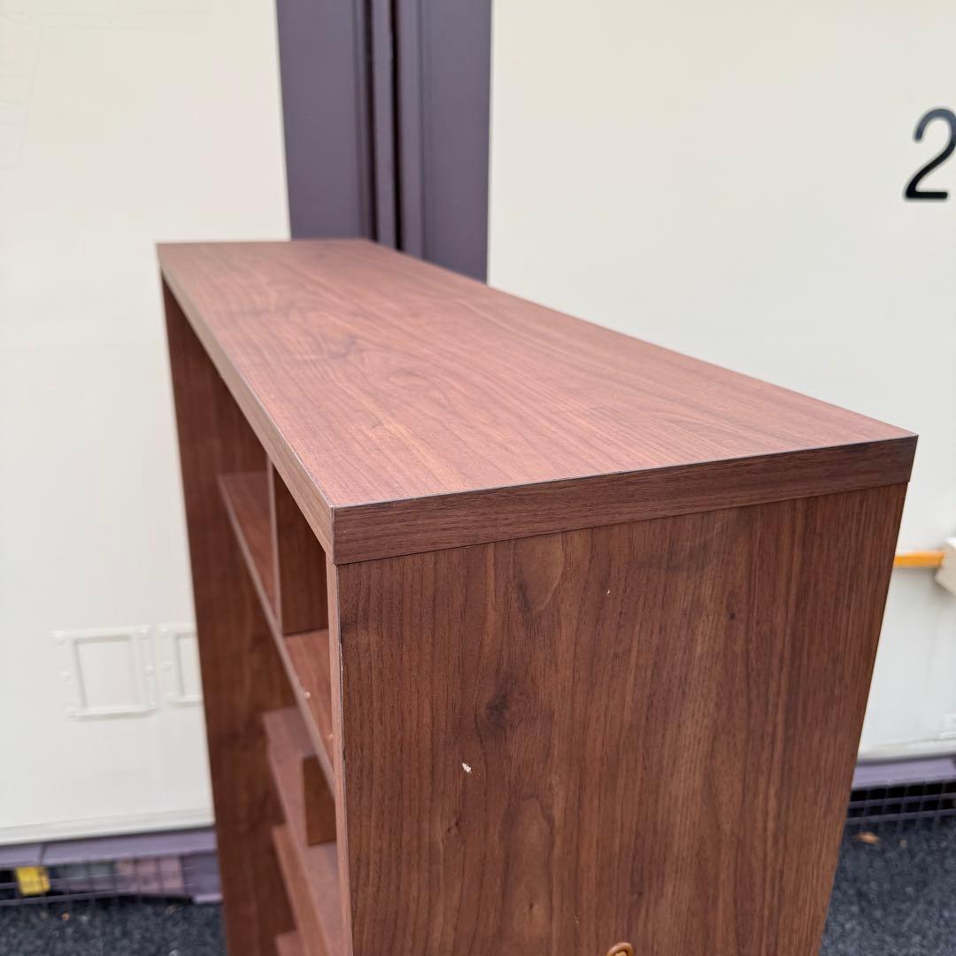 堀田木工所　無垢　アルダー材　デスク棚　ラック　本棚　ウォールナット