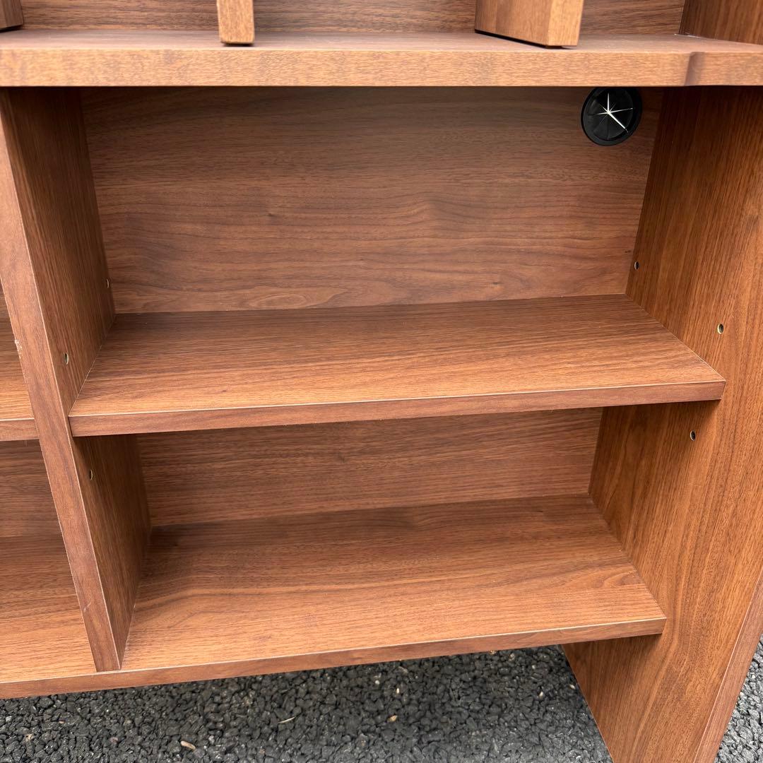 堀田木工所　無垢　アルダー材　デスク棚　ラック　本棚　ウォールナット