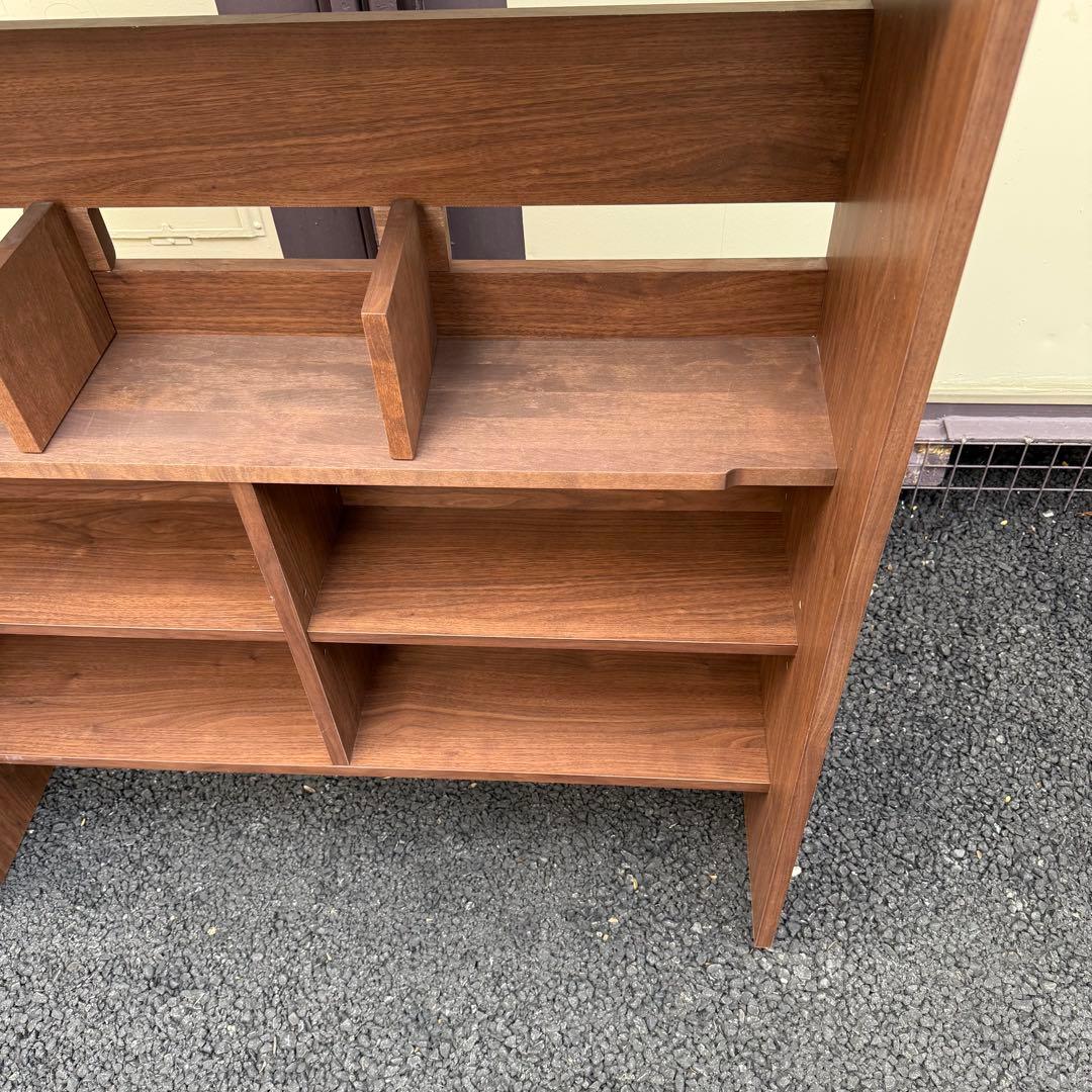 堀田木工所　無垢　アルダー材　デスク棚　ラック　本棚　ウォールナット