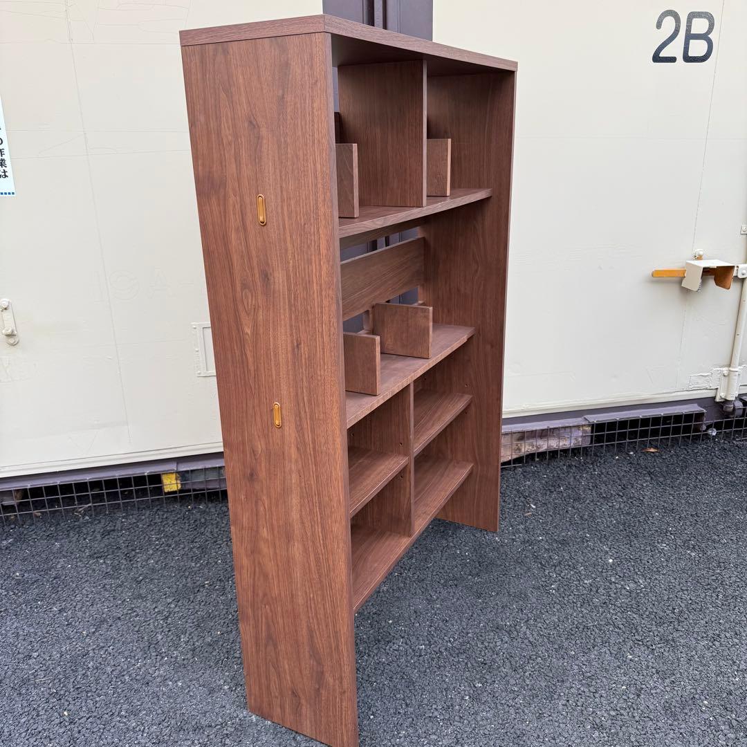 堀田木工所　無垢　アルダー材　デスク棚　ラック　本棚　ウォールナット