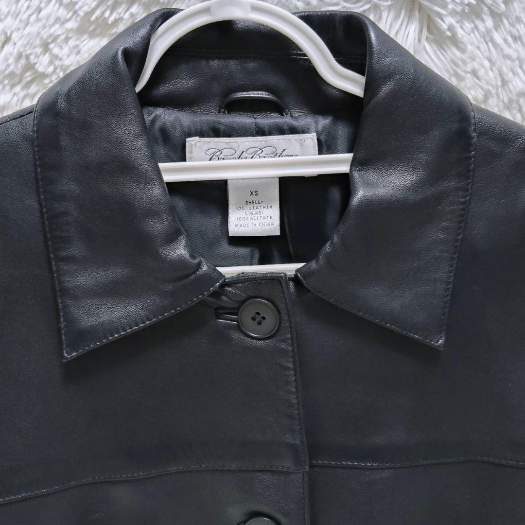 ブルックスブラザーズ カーコート ラムレザー ブラック 美品