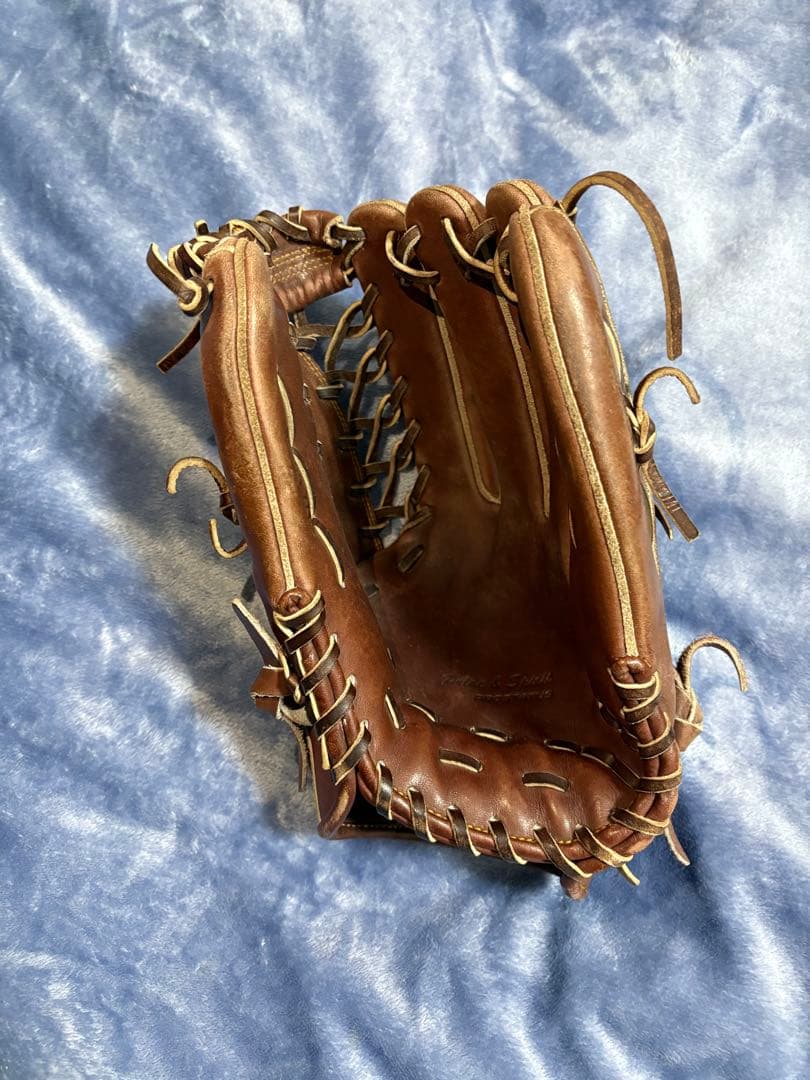 ZETT ブラウン 硬式グローブ レースアップ