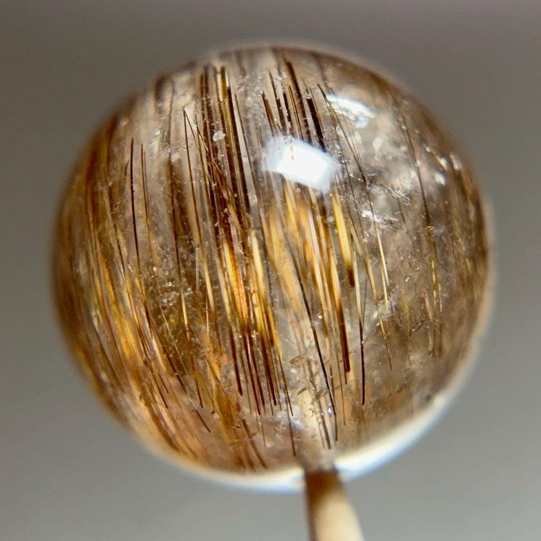 極上　キャッツアイ　ブラウンルチルクォーツ　K808