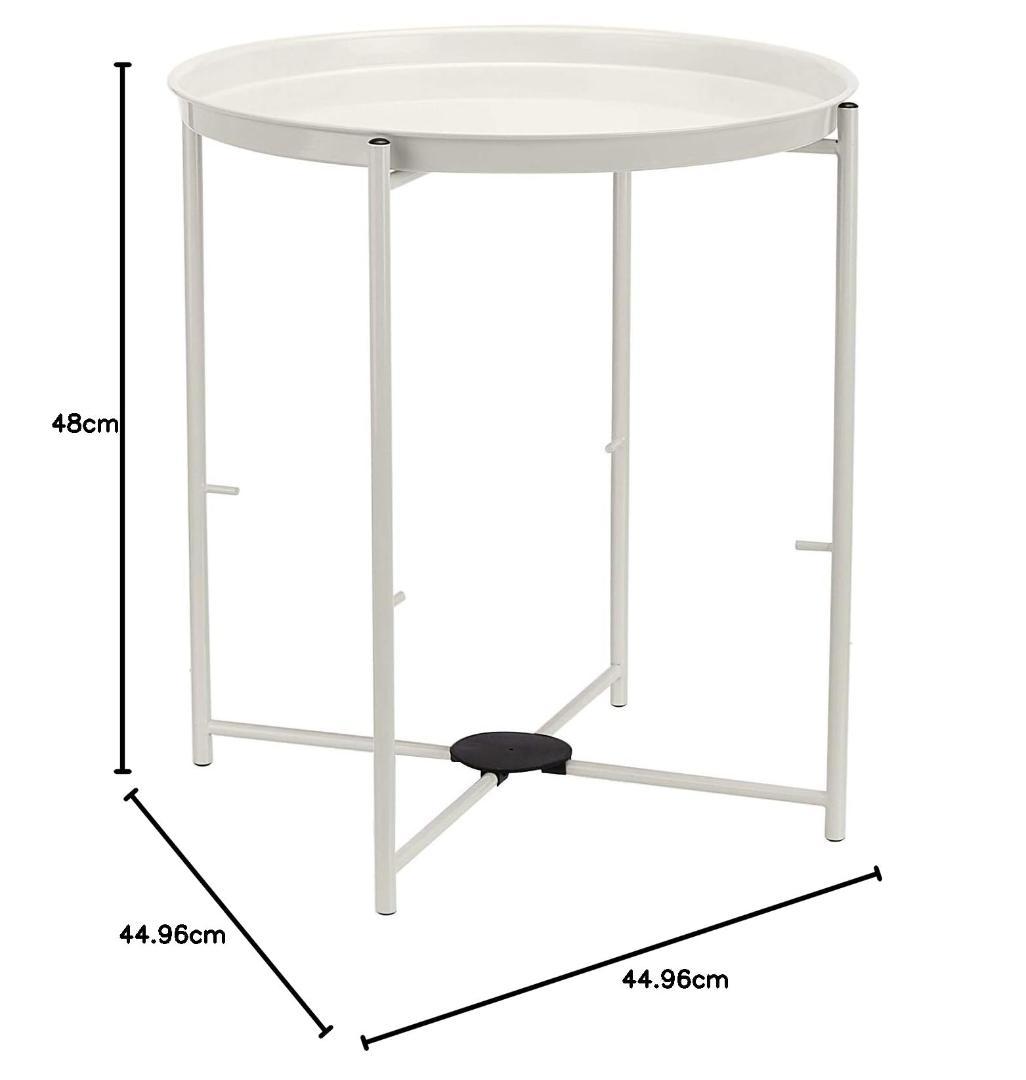 収納付き サイドテーブル ラウンド収納付き ファブリック