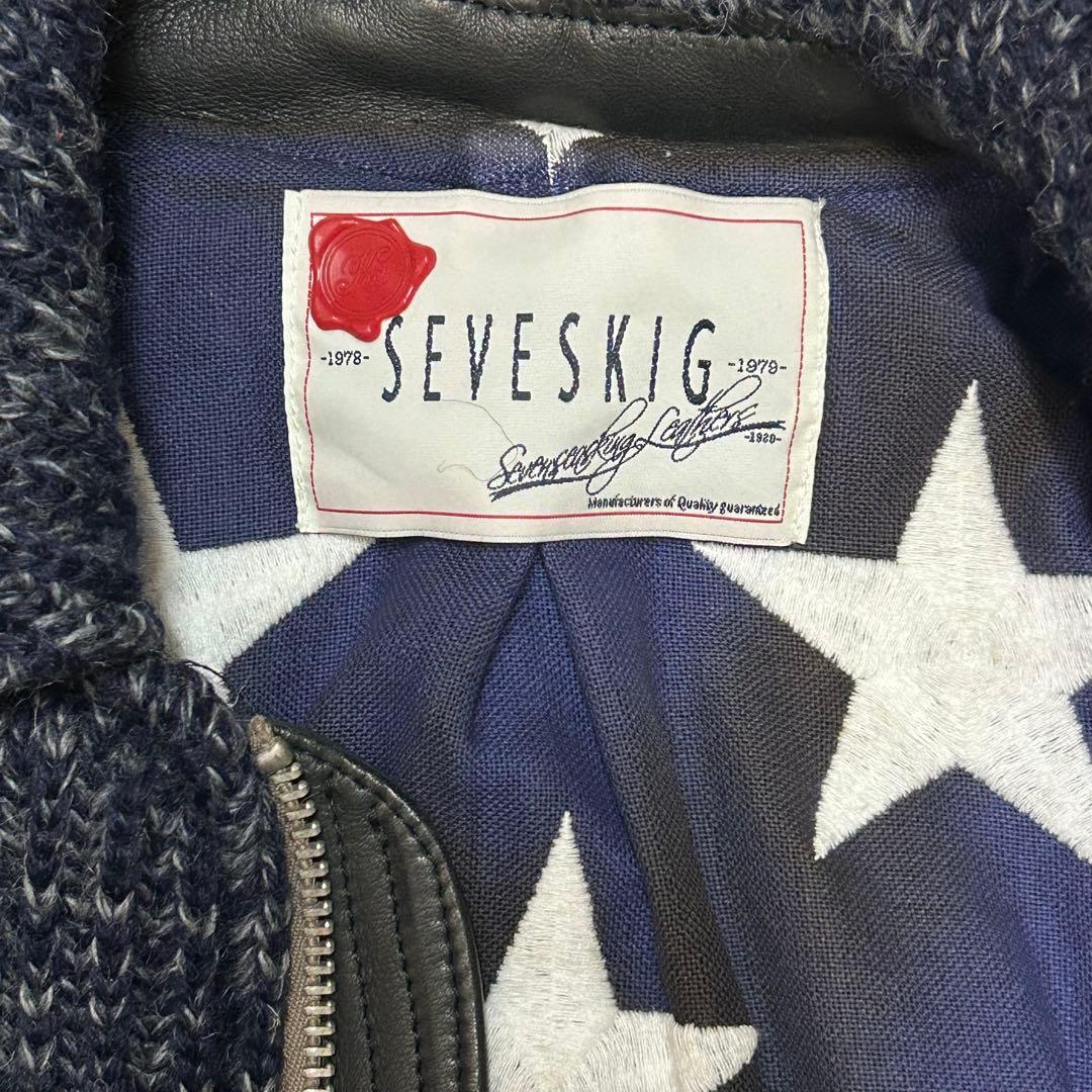 セグシグ ウールライナーレザージャケットLサイズ ブラック SEVESKIG