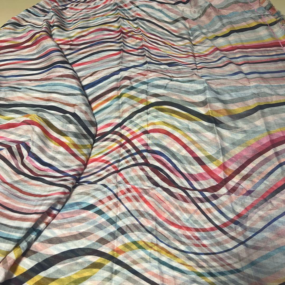 Paul Smith マルチカラーストライプストール　大判120✖︎200