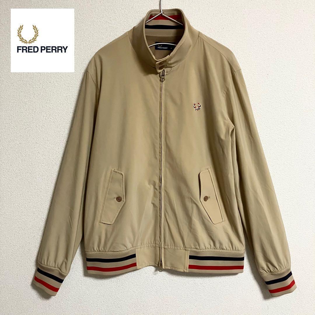 【美品】Fred Perry ハリントンジャケットBEAMS別注　ベージュ　M