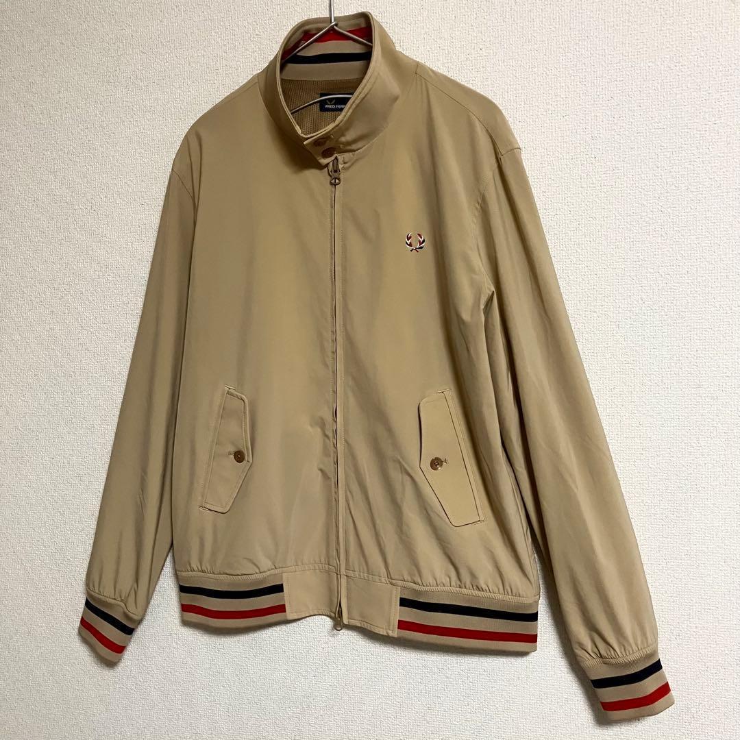 【美品】Fred Perry ハリントンジャケットBEAMS別注　ベージュ　M
