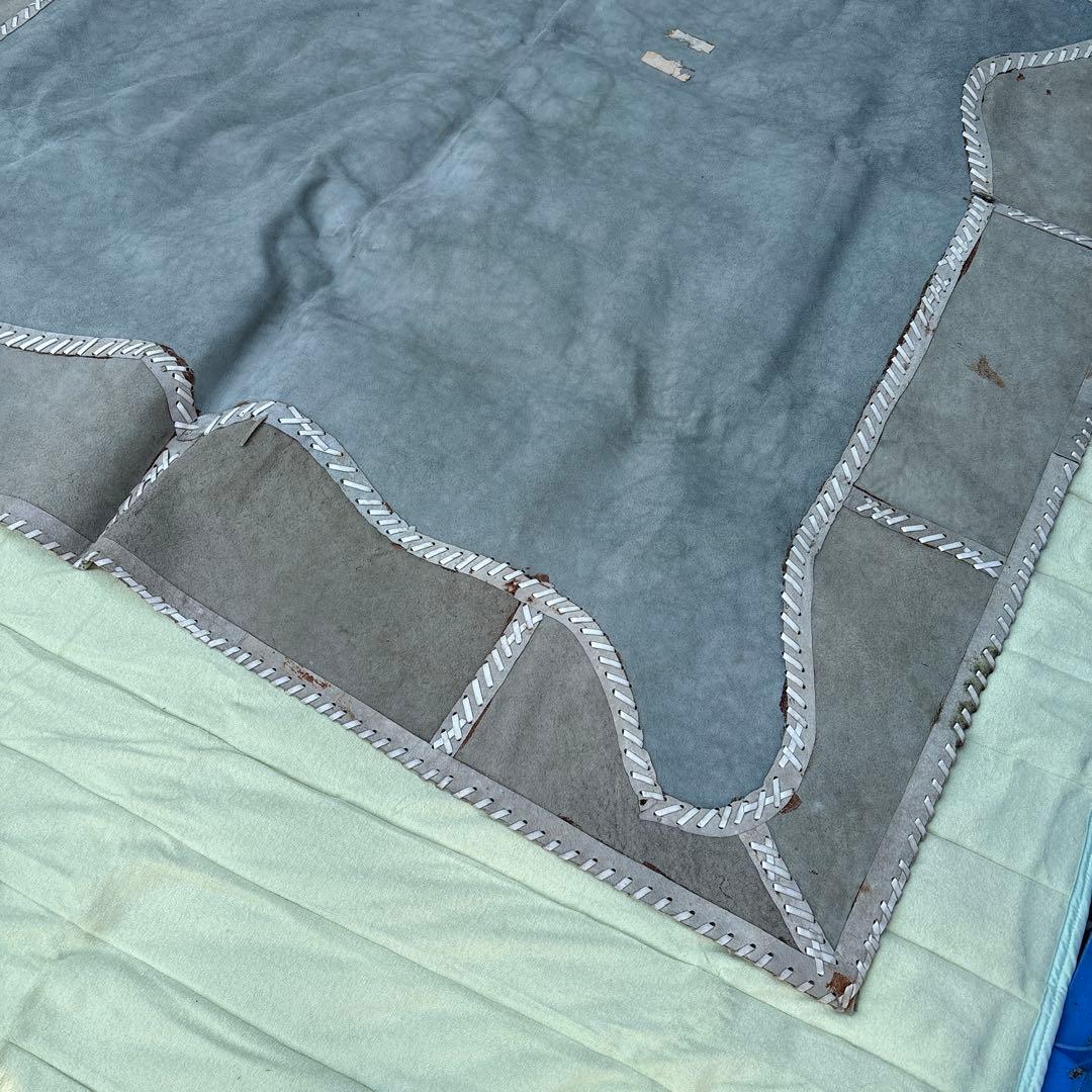 カウラグ　ハラコラグマット　大型　ヴィンテージ　本革　牛革ラグ　パッチワークラグ