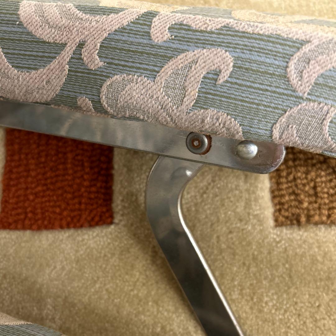 エル処分品★日本製座椅子 布張り リクライニング式 アヤメ ブルー