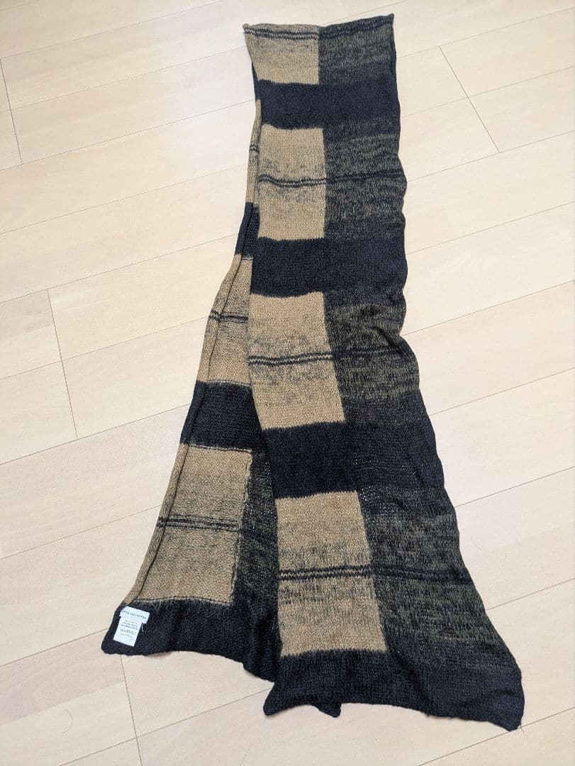 DRIES VAN NOTENチェックロングマフラー