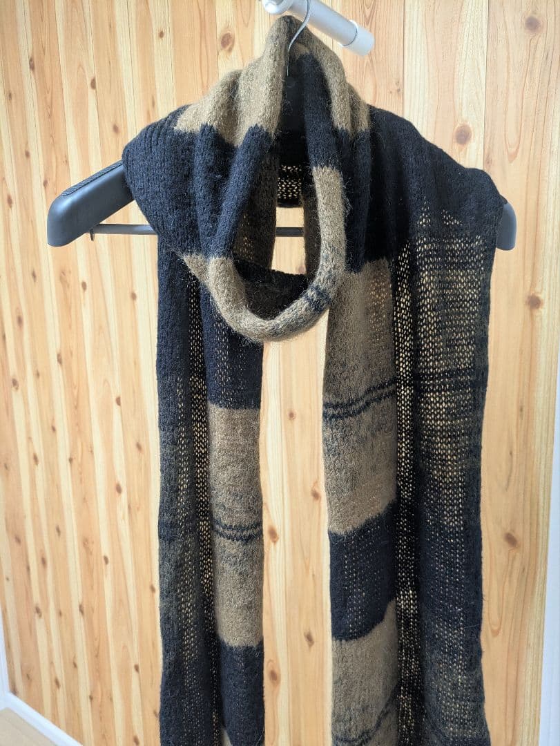 DRIES VAN NOTENチェックロングマフラー