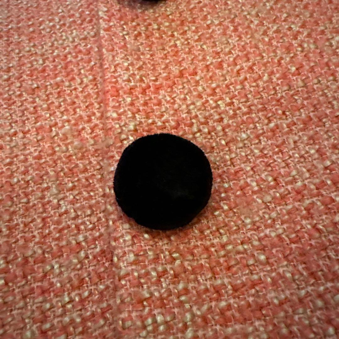 Jane Marple ジェーンマープル ツイードコート ベロアリボン ピンク