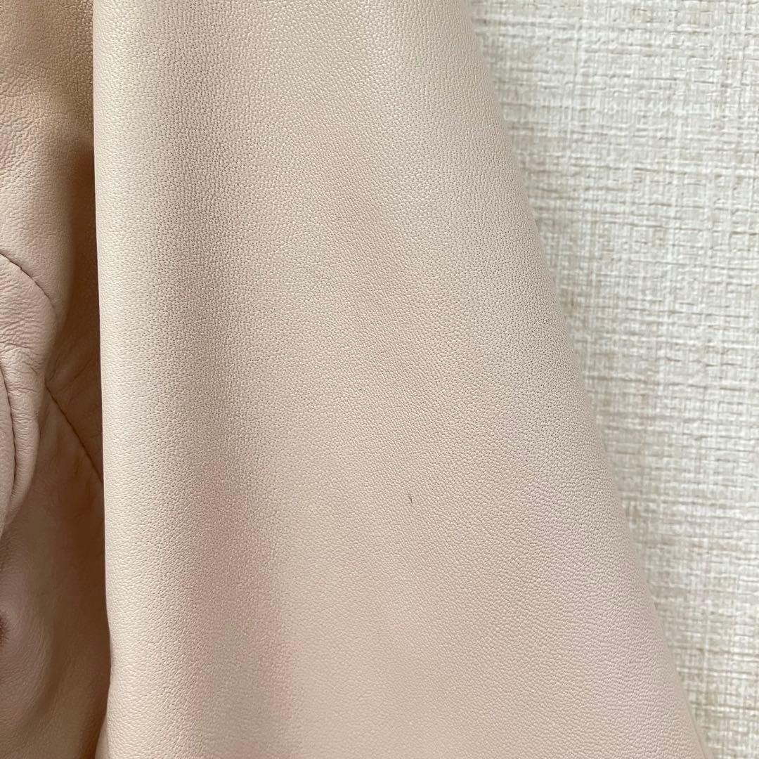 美品 COACH コーチ 本革 羊革 ラムレザージャケット スタンドカラー XS