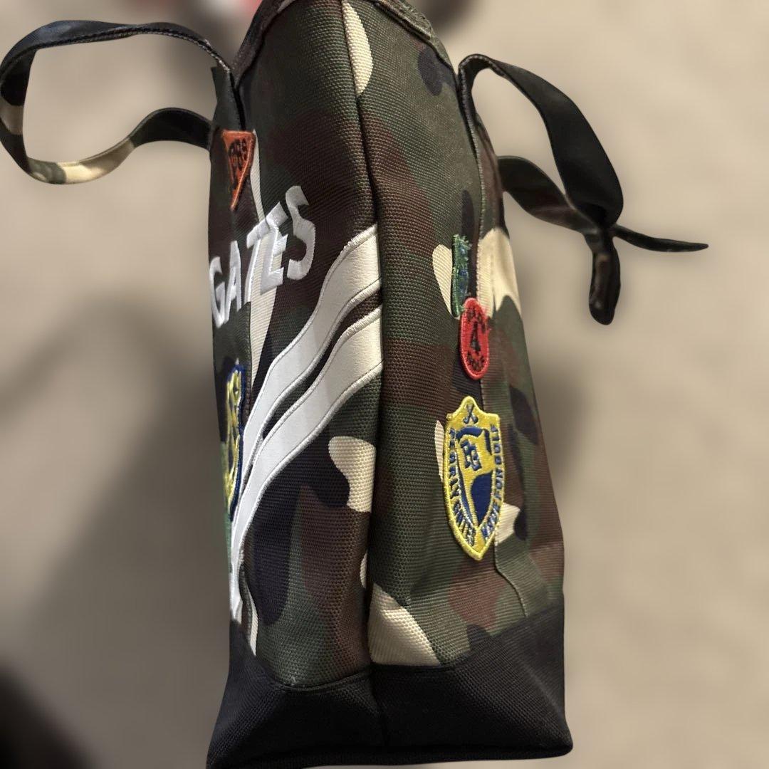 美品　パーリーゲイツ　トートバッグとキャップセット カモフラにワッペン