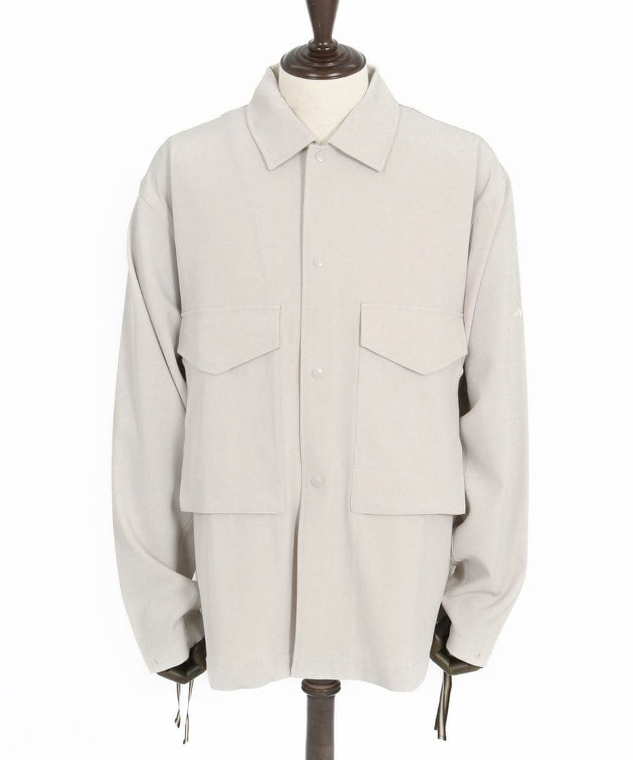 ストレッチツイル/グログランジャケット M グレージュ