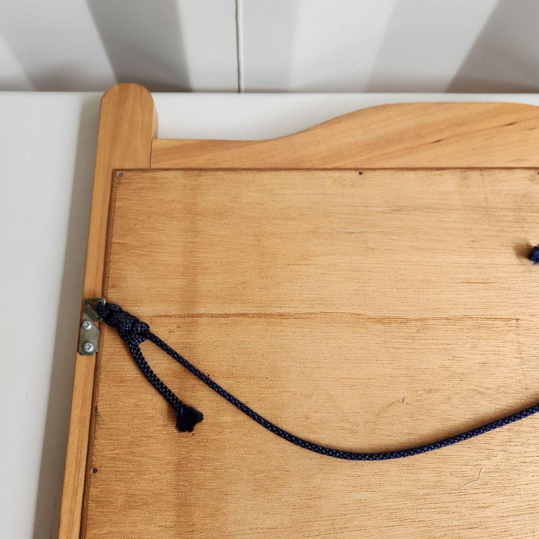 美品 ヴィンテージ　天然木　ウォールミラー 壁掛け鏡 無垢材 鏡