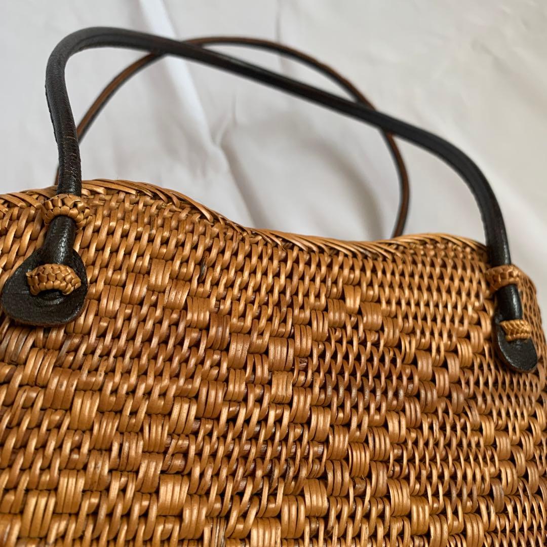 バリ土産　巾着付き　かごバッグ　Sサイズ　バリ島　夏　浴衣かごバッグ