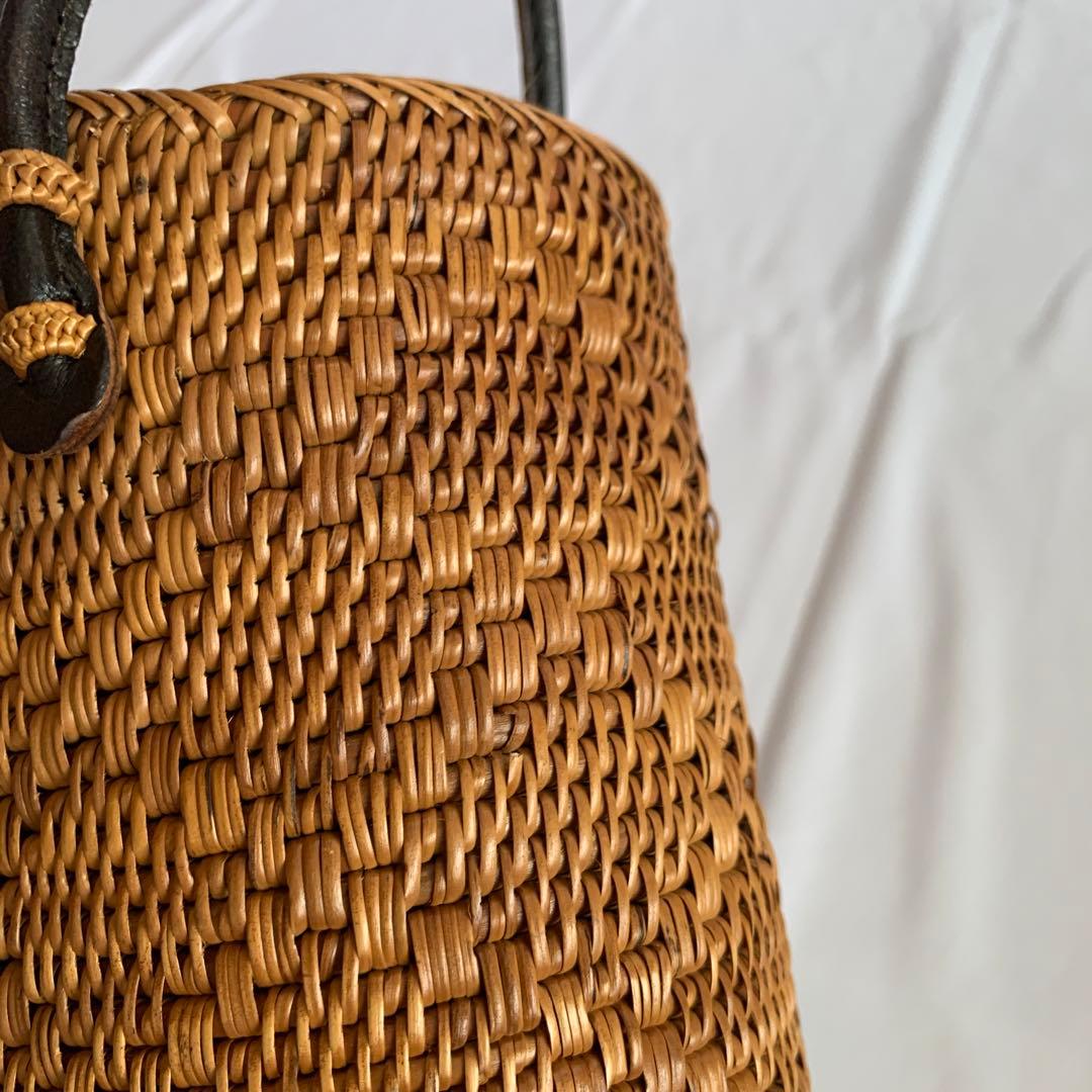 バリ土産　巾着付き　かごバッグ　Sサイズ　バリ島　夏　浴衣かごバッグ