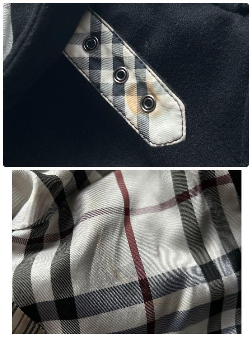 【美品】バーバリーブラックレーベル トレンチコート メルトン ノバチェック 黒