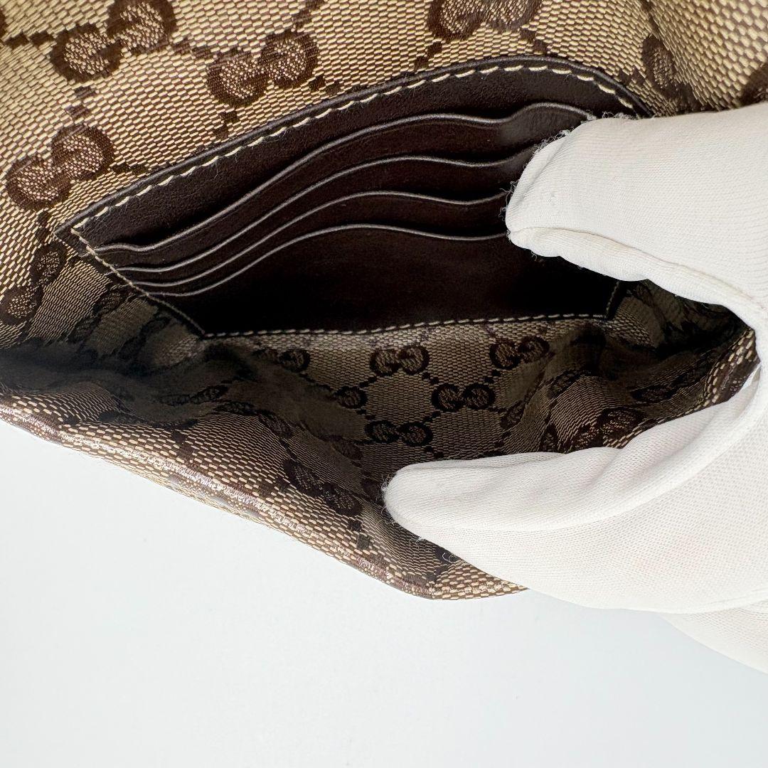 極美品✨ グッチ GG柄 2つ折り財布 ポーチ ハートチャーム 収納多