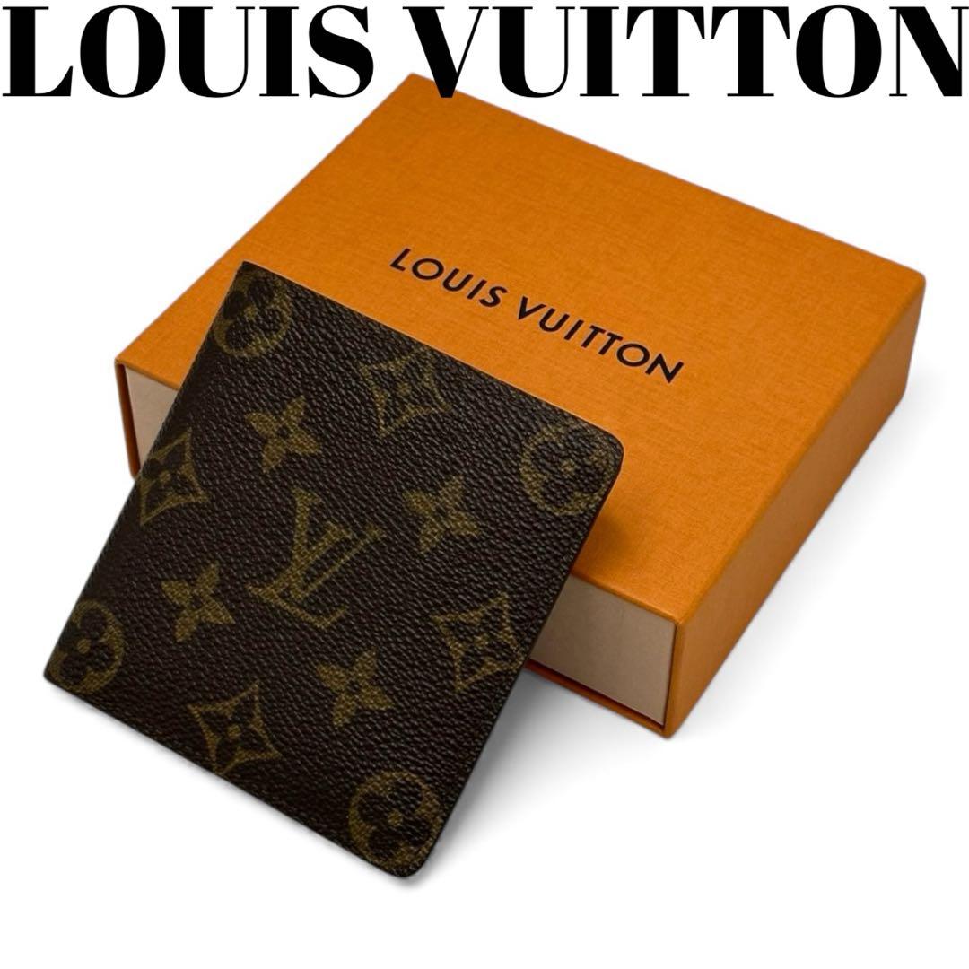 【極美品】ルイヴィトン ポルトビエ 6カルトクレディ 二つ折り財布 モノグラム