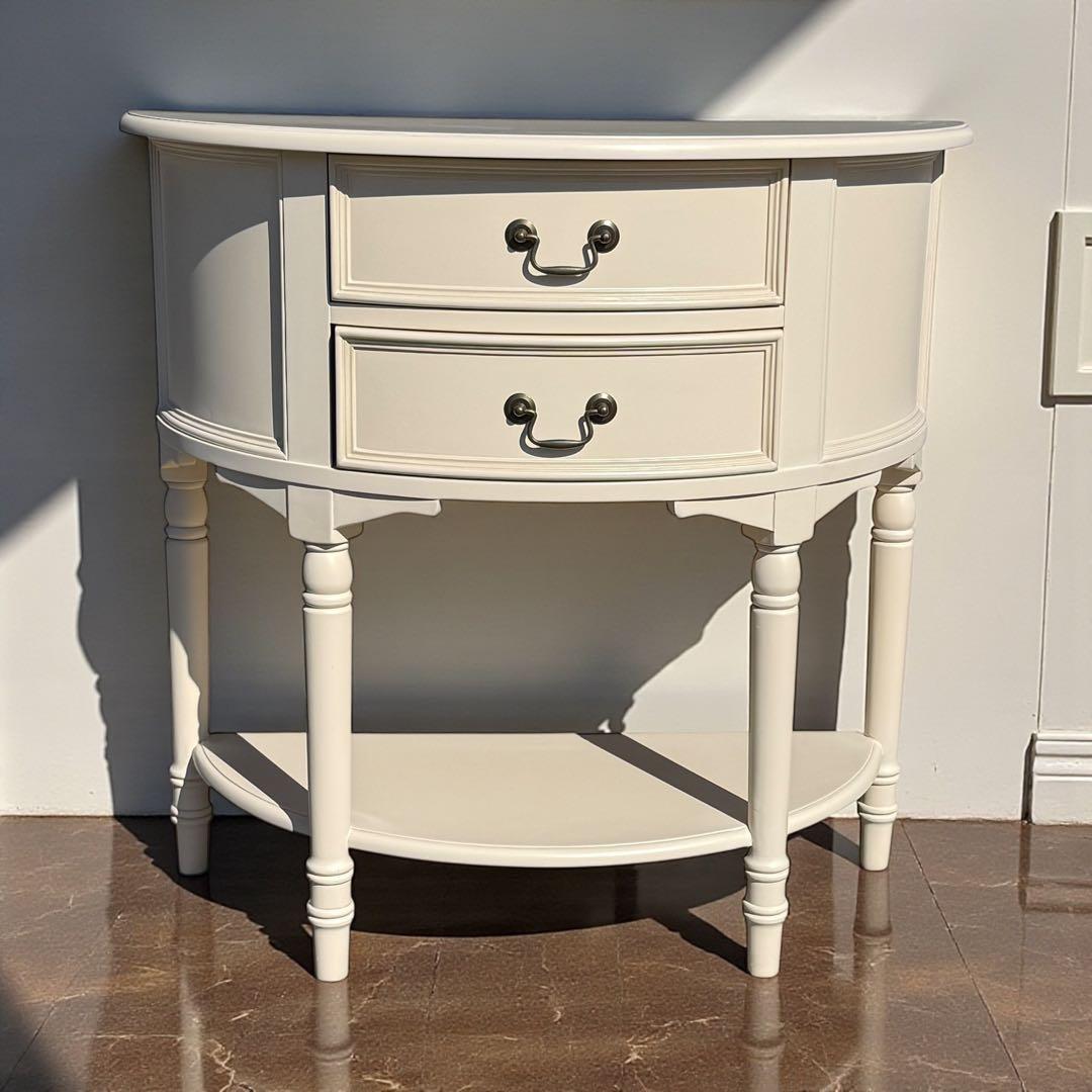 KZ008 LAURA ASHLEY  ハーフムーン コンソールテーブル