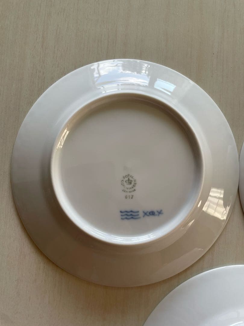 17cm ロイヤルコペンハーゲン ブルーフルーテッド ハーフレース 皿 5枚