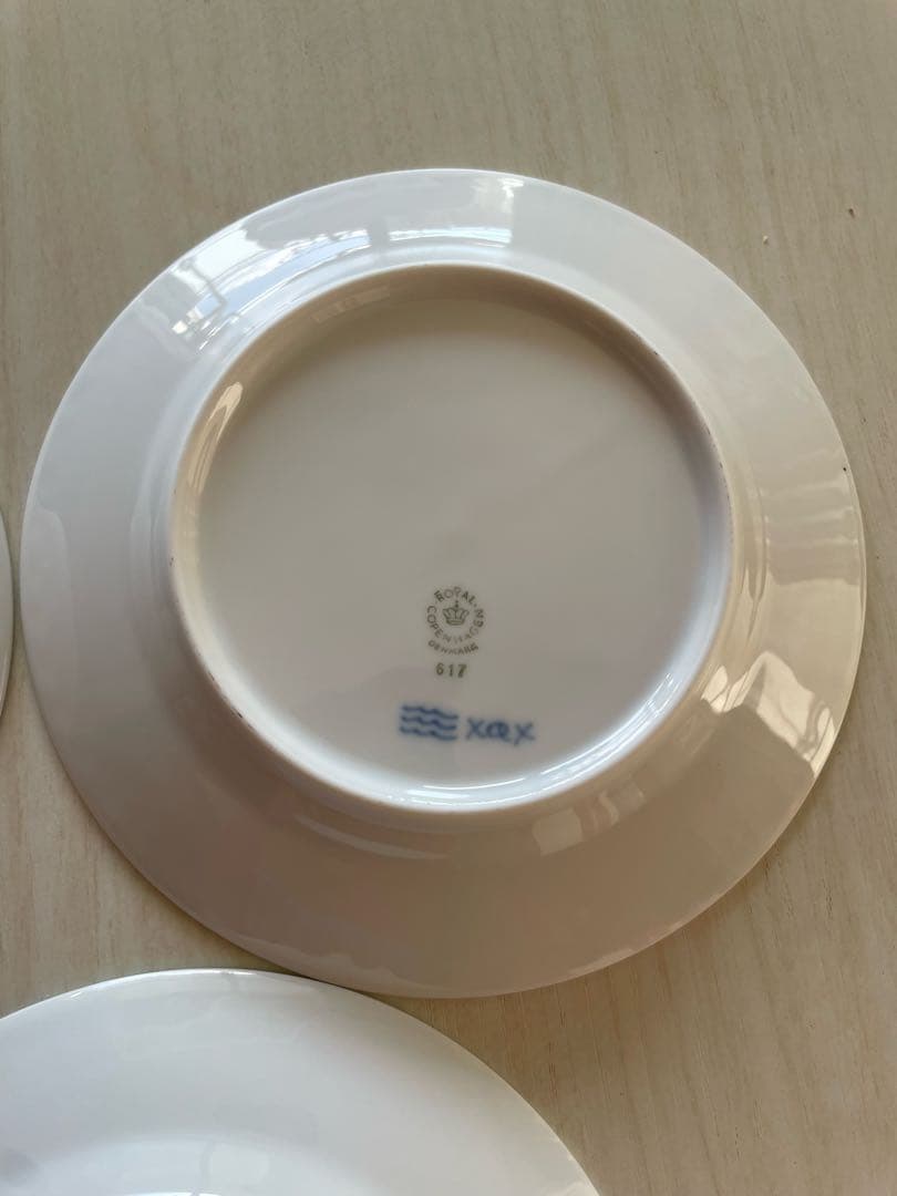 17cm ロイヤルコペンハーゲン ブルーフルーテッド ハーフレース 皿 5枚