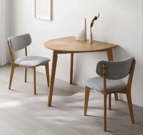 天然木製 グレー ダイニングチェア 1脚