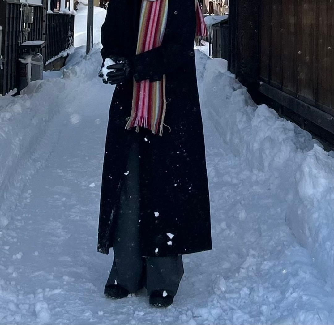 ウールロングコート　マキシ丈コート