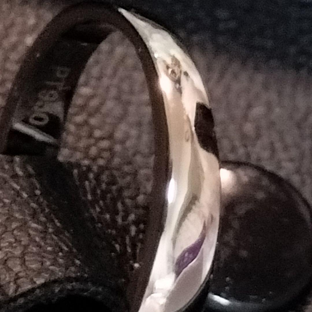 シンプルプラチナリング ダイヤモンド風ストーン