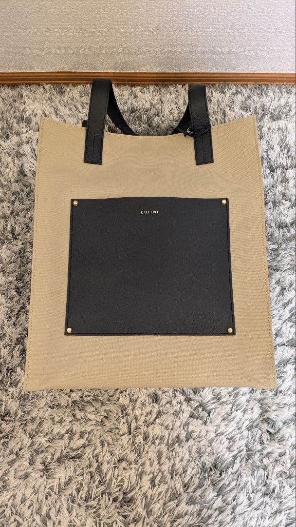 【新品】CULLNI Leather Pocket Canvas Toteタグ付